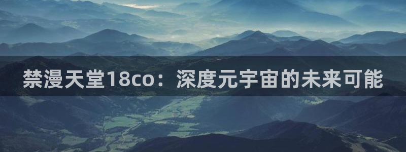 omofun动漫正版：禁漫天堂18co：深度元宇宙的未来可能